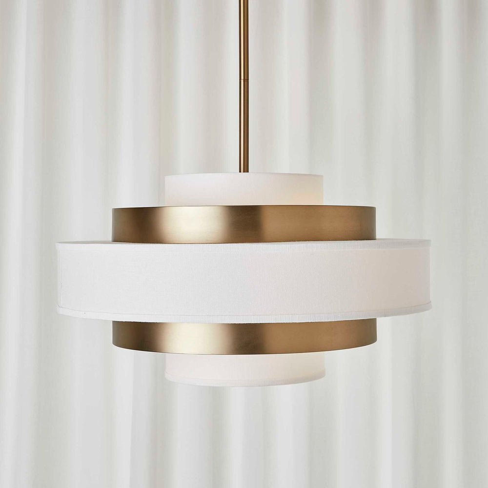 Radio City - 6 Light Pendant - Brass / White