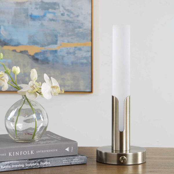 Tron - Rechargeable LED Accent Lamp - Brass,Gold