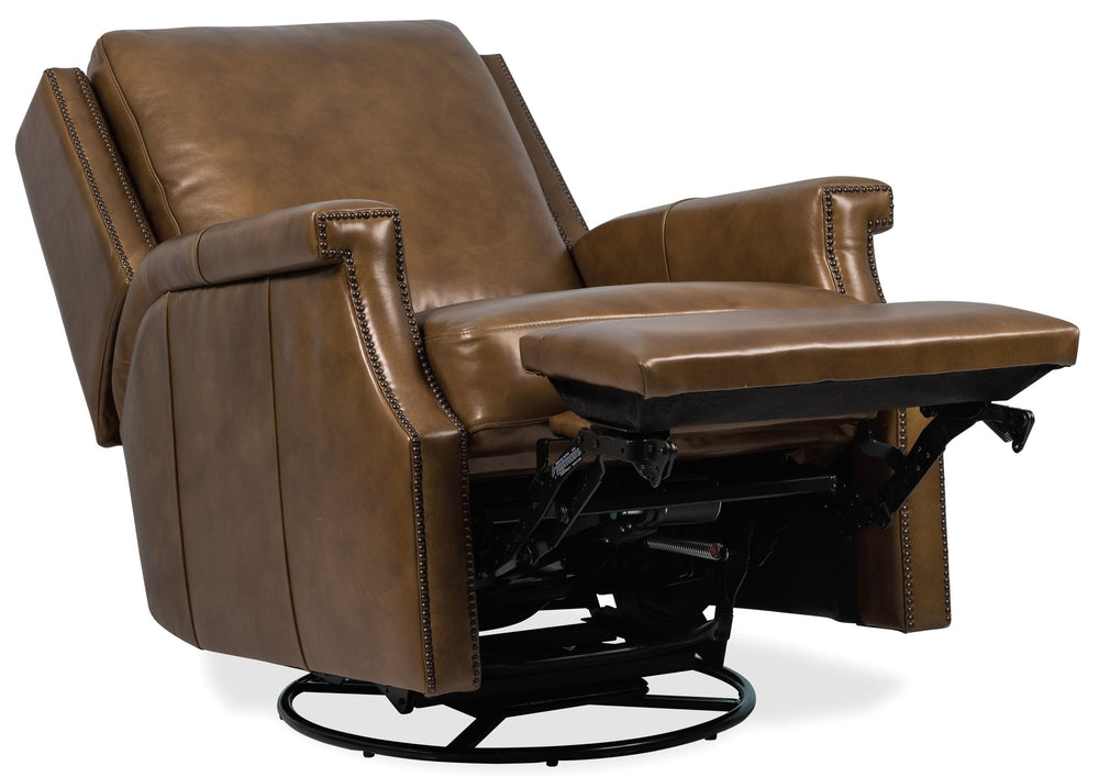 RC - Collier Power Swivel Glider Recliner - Brown