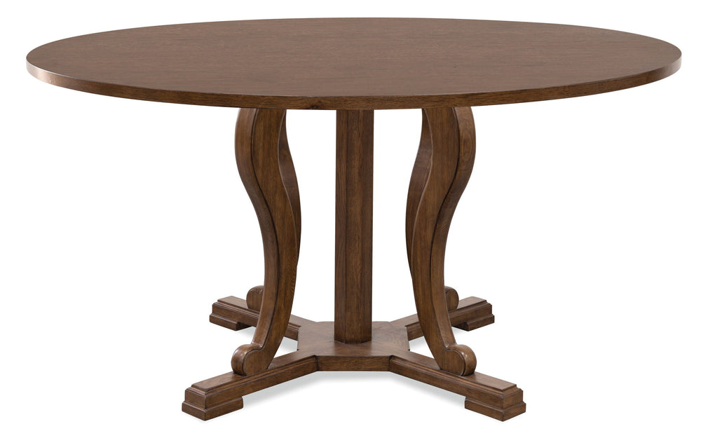 Cashiers - Round Drop-Leaf Dining Table - Chestnut