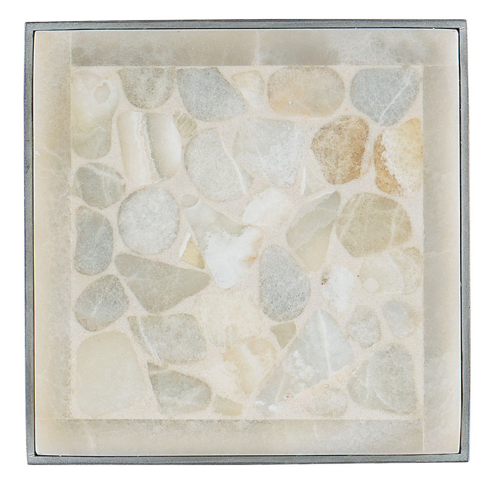 Melange - Marin Drink Table - Pearl Silver