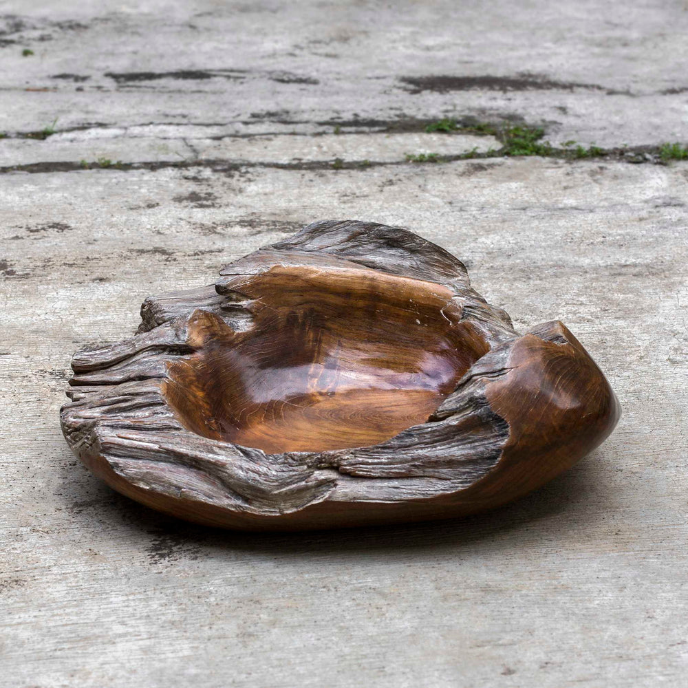 Giulio - Teak Bowl - Brown / Gray / Woodtone