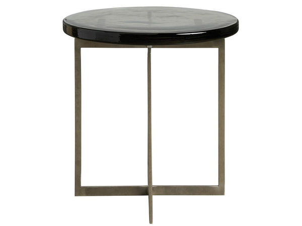 Avaline - Jordan Side Table - Pearl Silver / Gray