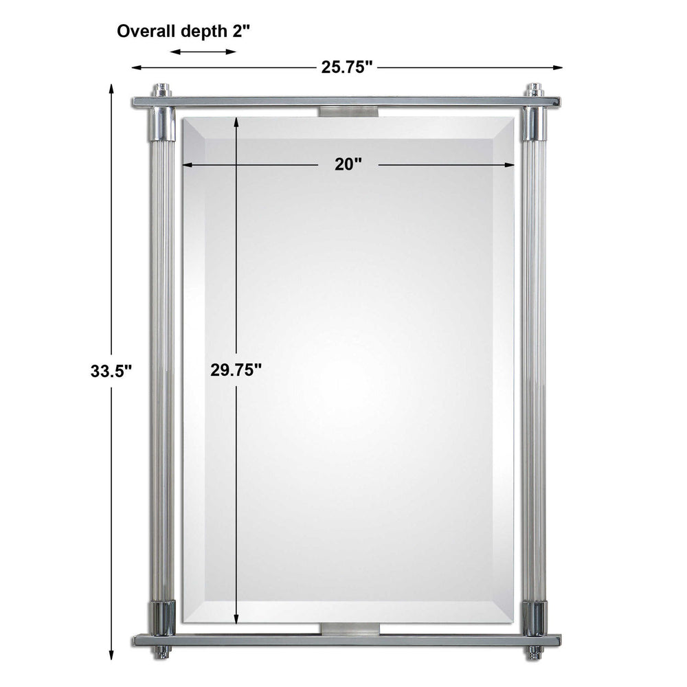 Adara - Vanity Mirror - Pearl Silver