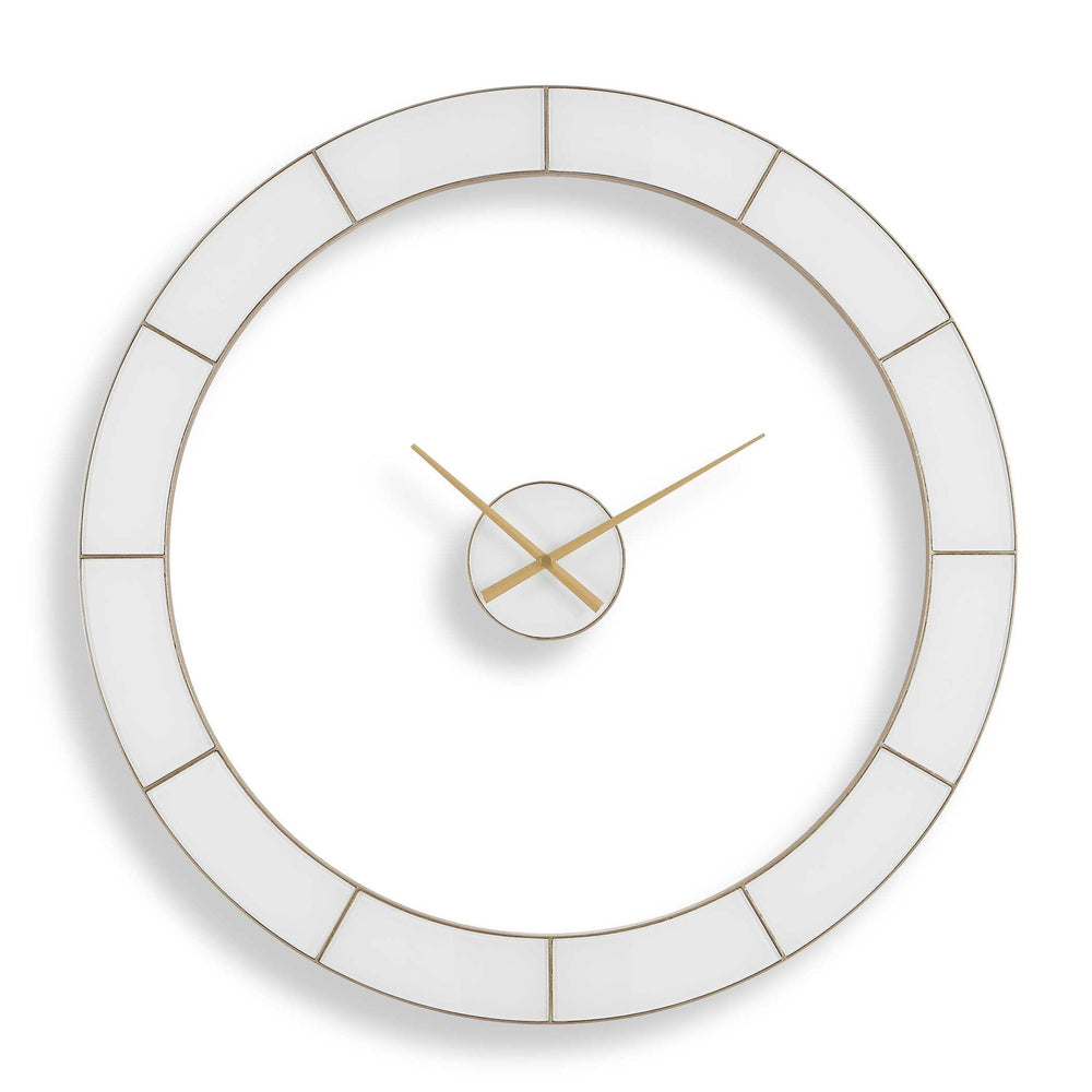 Ivory Halo - Minimalist Wall Clock - Gold / White