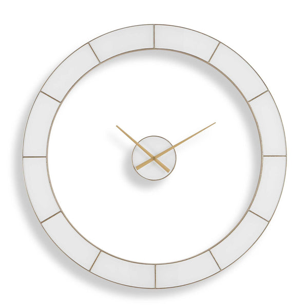 Ivory Halo - Minimalist Wall Clock - Gold / White