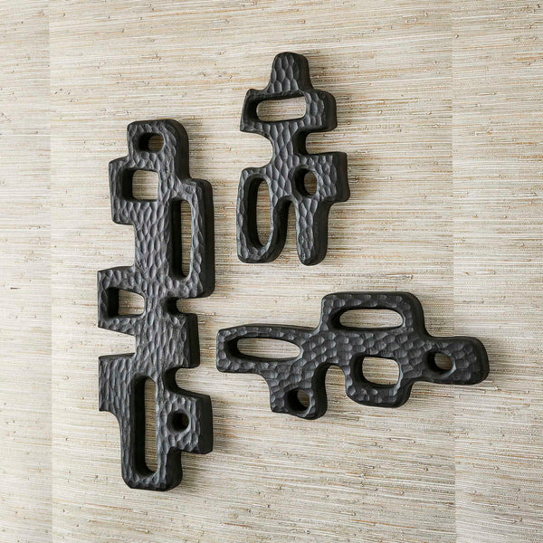 Chiseled Silhouette - Wall Sculptures (Set of 2) - Woodtone