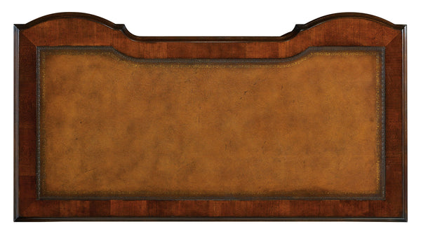Knee-Hole Desk Bow Front - Dark Brown