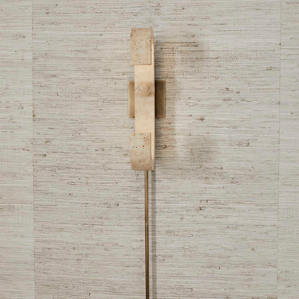 Equilibrium - Sconce - Beige / Light Antique Brass