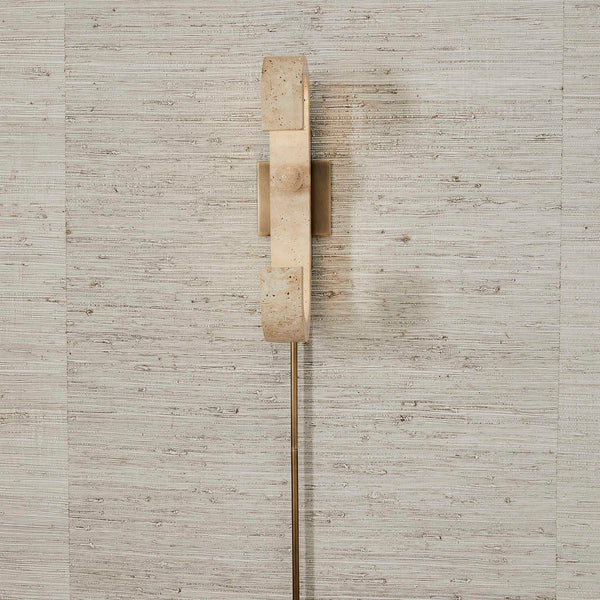 Equilibrium - Sconce - Beige / Light Antique Brass