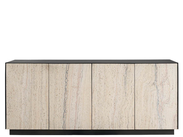 Modern - Stone Credenza - Black / Beige