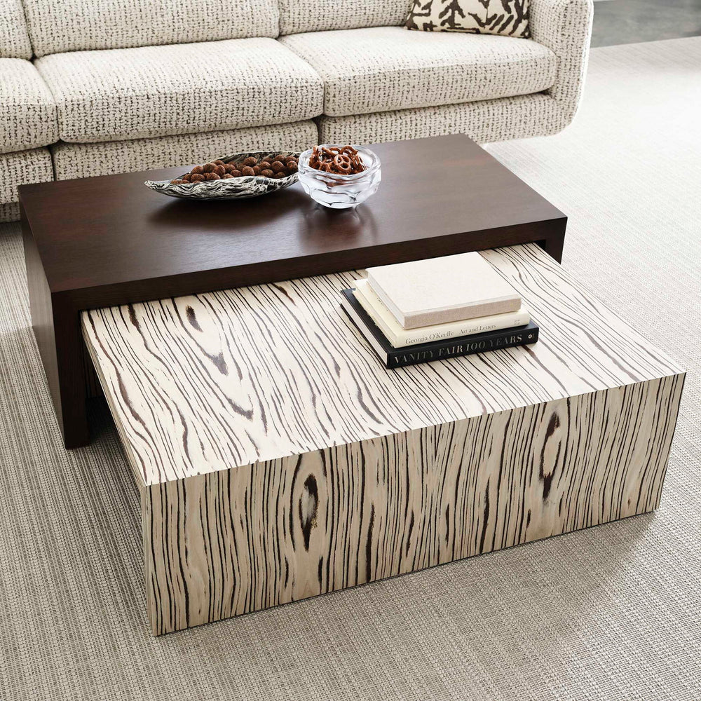 Woodland Code - Nested Coffee Tables (Set of 2) - Dark Brown / Beige