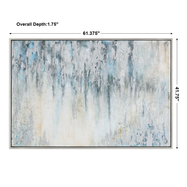 Overcast - Abstract Art - Blue