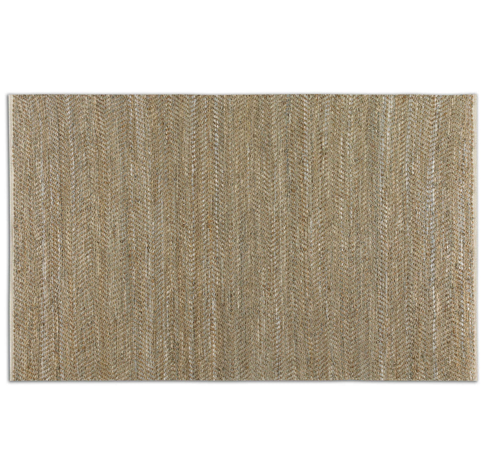Tobais - Rescued Leather & Fabric Rug