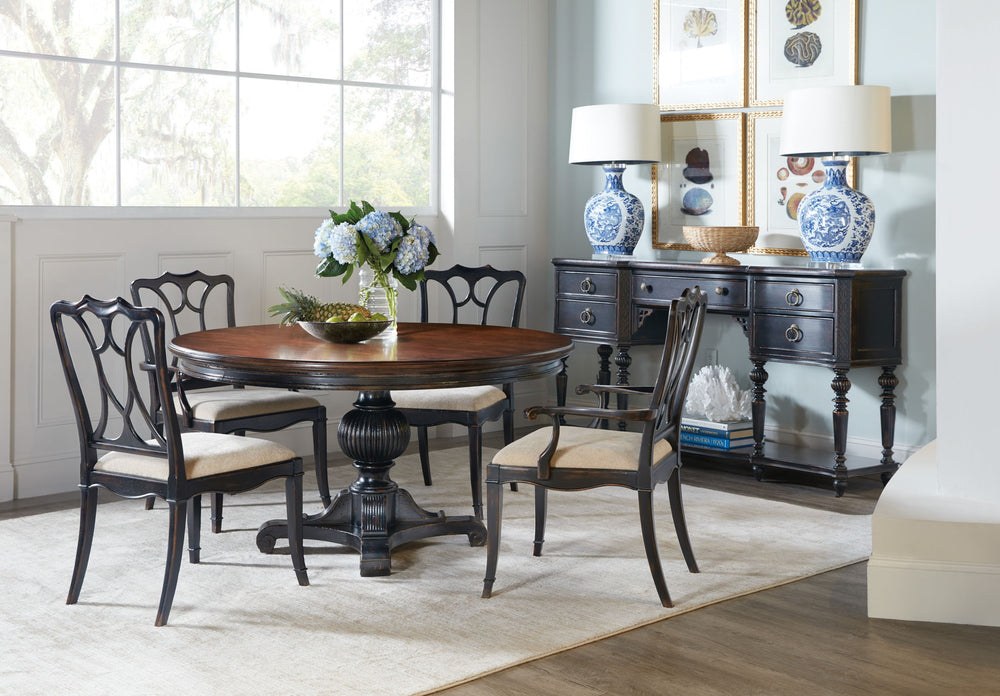 Charleston - Round Pedestal Dining Table With 1-20