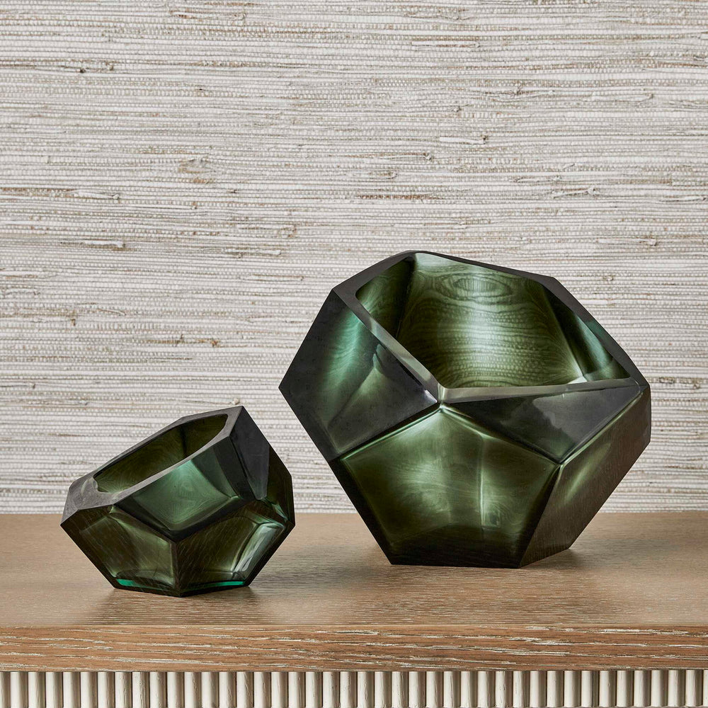 Emerald - Short Vases (Set of 2) - Green