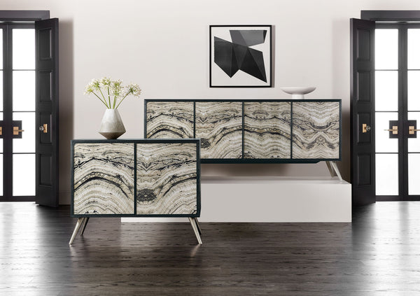 Melange - Rockee 2-Door Chest - Black