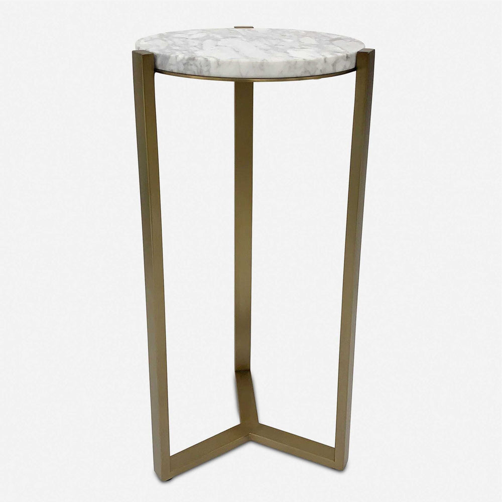 Pietra - Carrara Marble Drink Table - Bronze