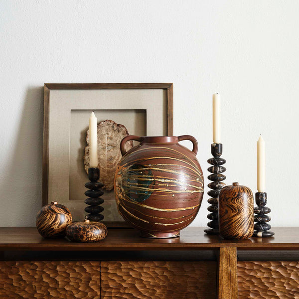 Boom - Round Vase - Dark Brown