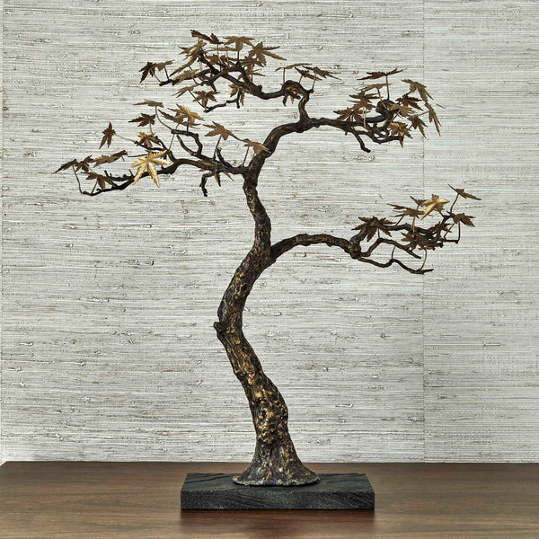 Bonsai - Large Sculpture - Brass / Woodtone
