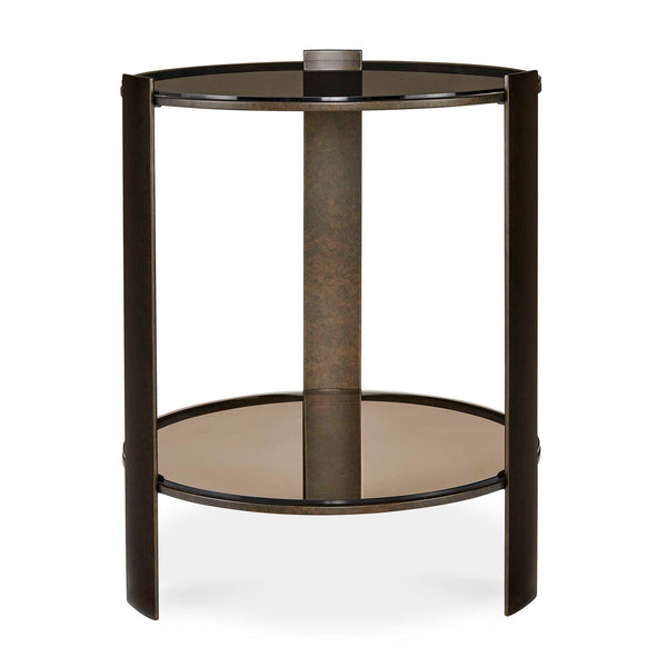 Hanson - Side Table - Bronze & Dark Glass