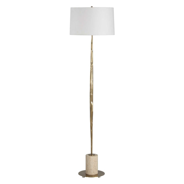 Halen - Brass Floor Lamp - Brass,Gold