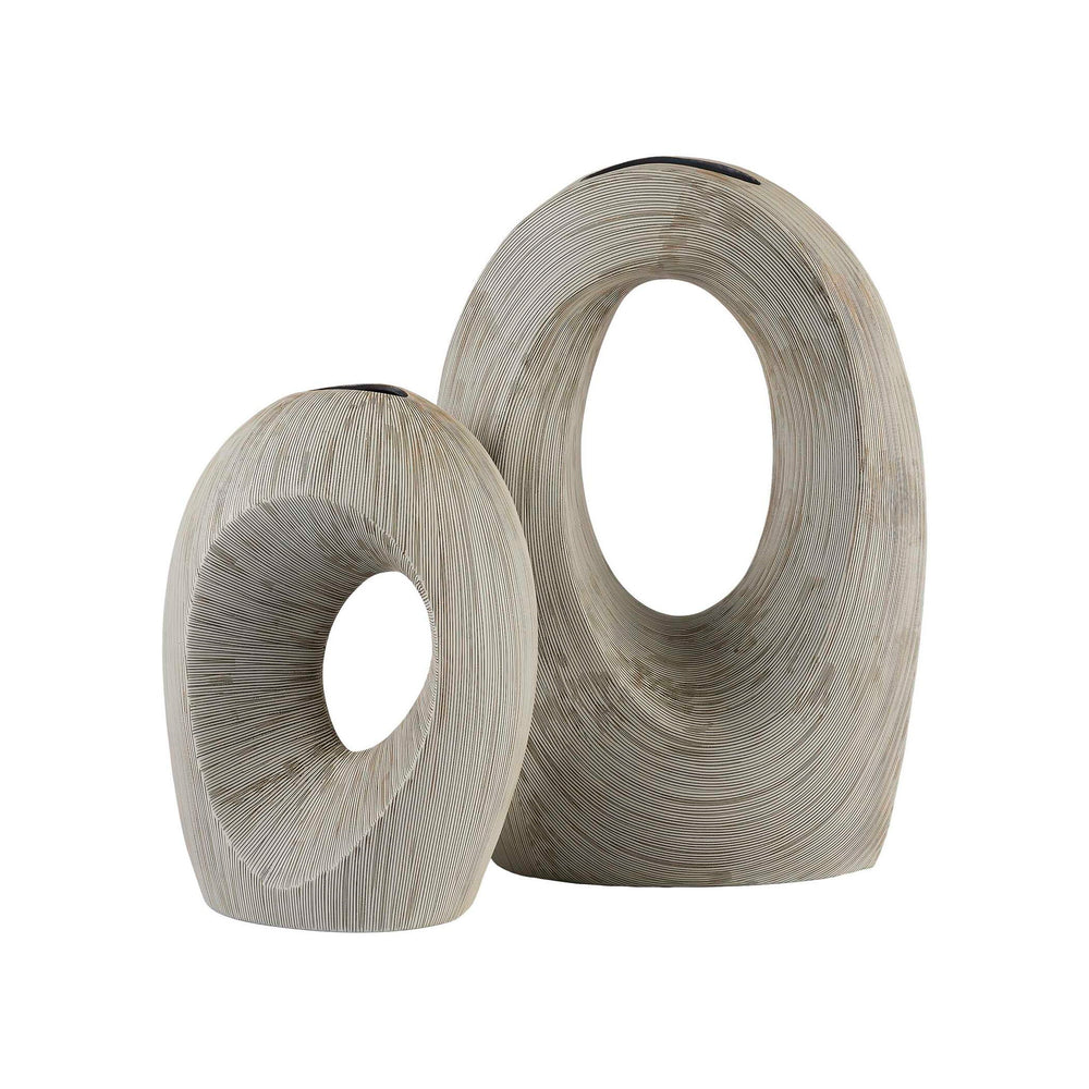 Dual Portals - Vases (Set of 2) - Gray