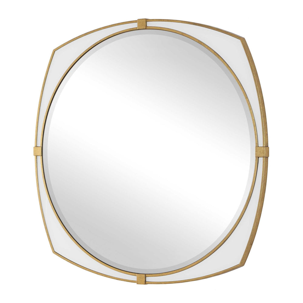 Estella - Round Mirror - Gold / White