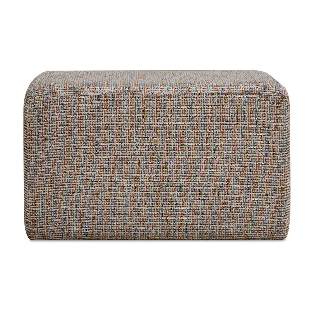 Kelce - Woven Checkered Ottoman - Brown