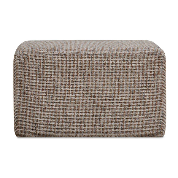 Kelce - Woven Checkered Ottoman - Brown