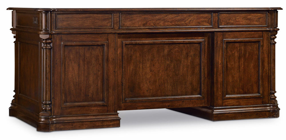 Leesburg - Executive Desk - Dark Brown