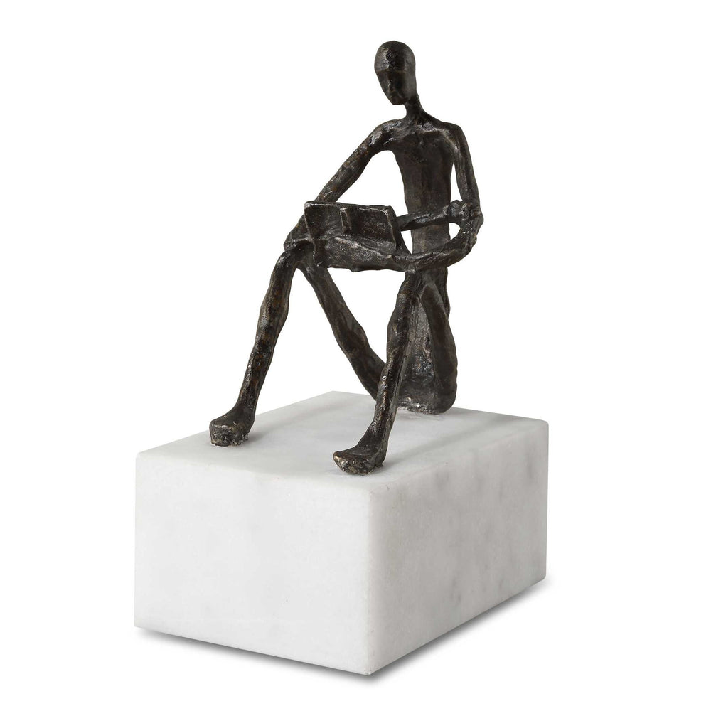 Sit Back Relax And Read - Iron Sculpture