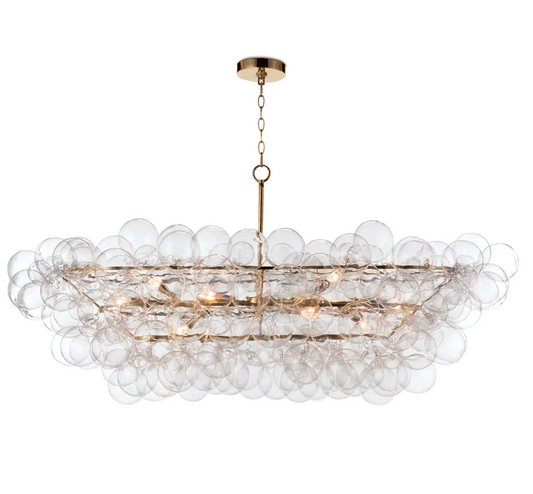 Bubbles Chandelier Linear (Natural Brass)