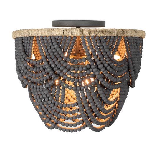 Lorelei Wood Bead Flush Mount