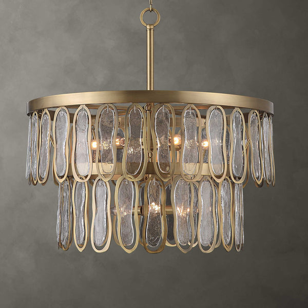Aurelie - 9 Light Round Pendant - Brass
