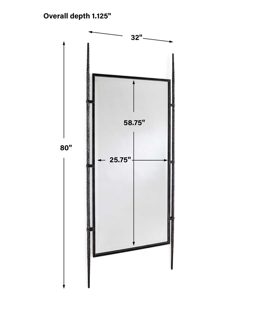 Lean On Me - Floor Mirror - Black