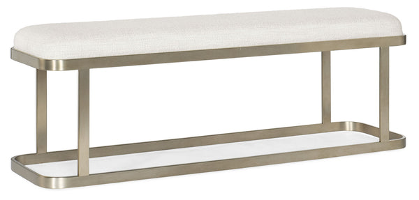 Linville Falls - River Branch Upholstered Bench - White