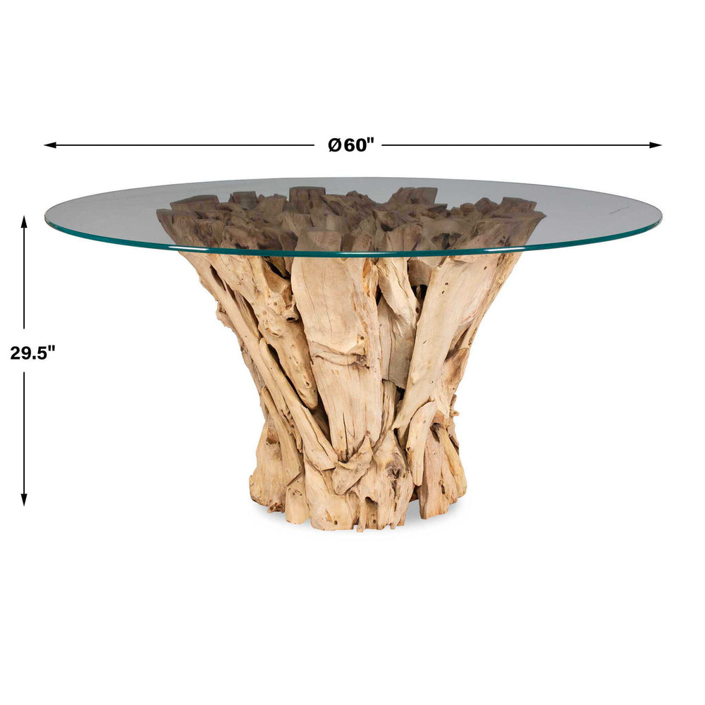 Teak Root - Round Dining Table - Bleached