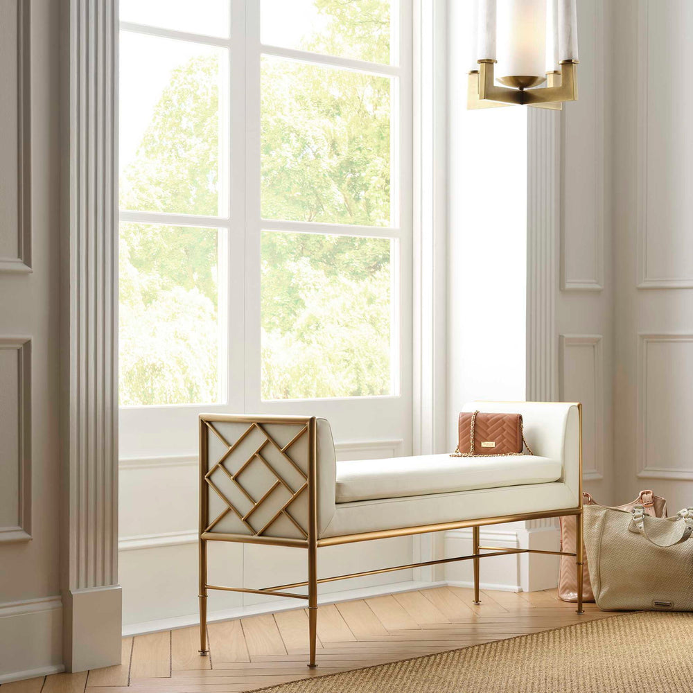 Fretwork - Bench - Brass / White