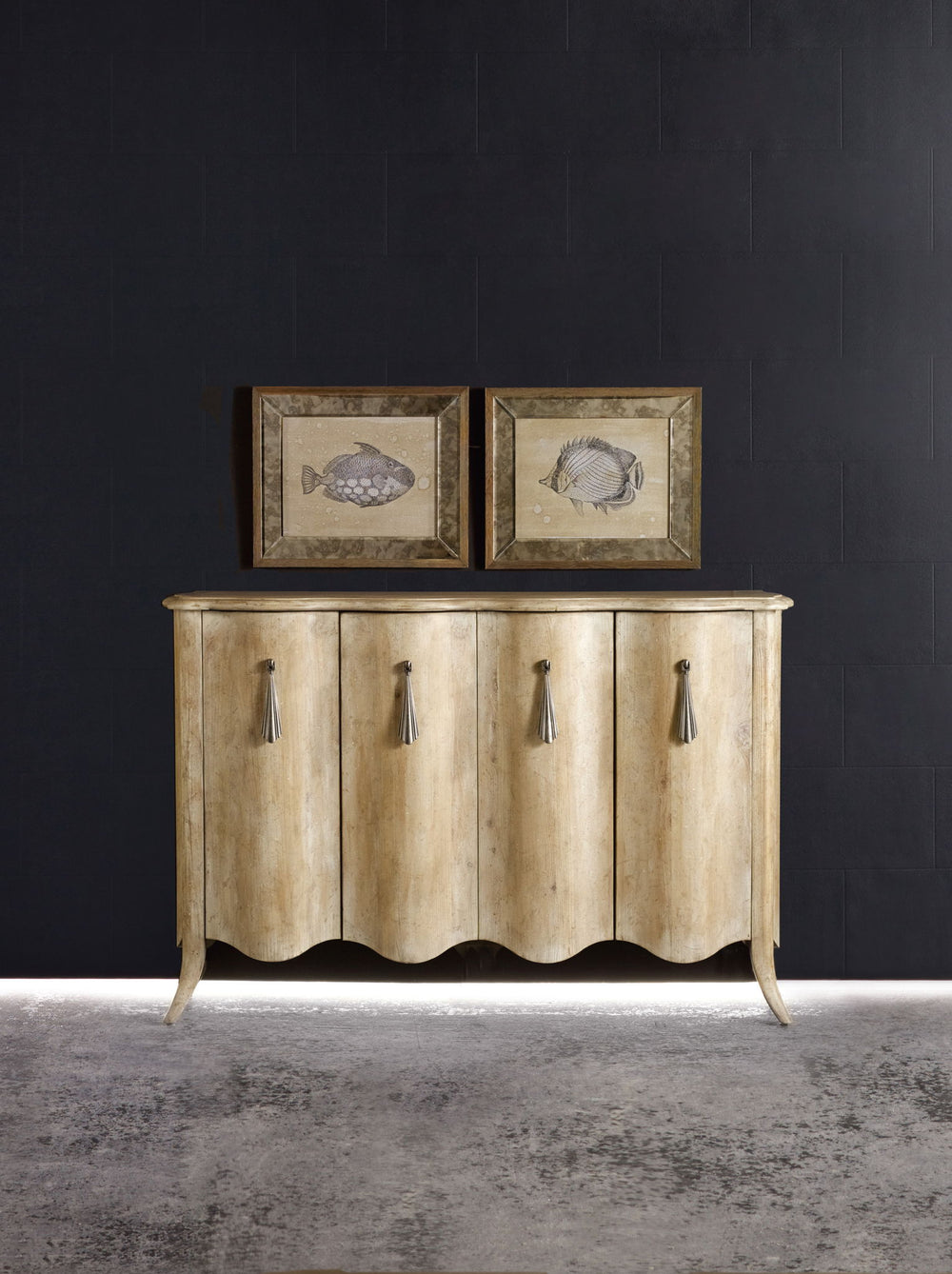 Melange - Draped Credenza - Light Brown
