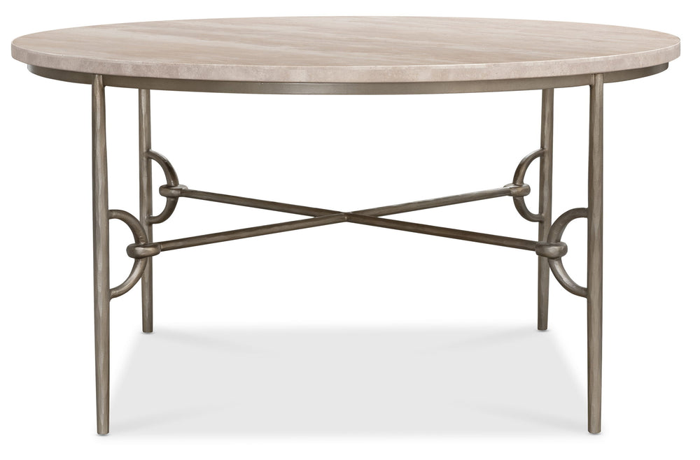 Commerce And Market - Table Talk Chat Table - Champagne / Gray