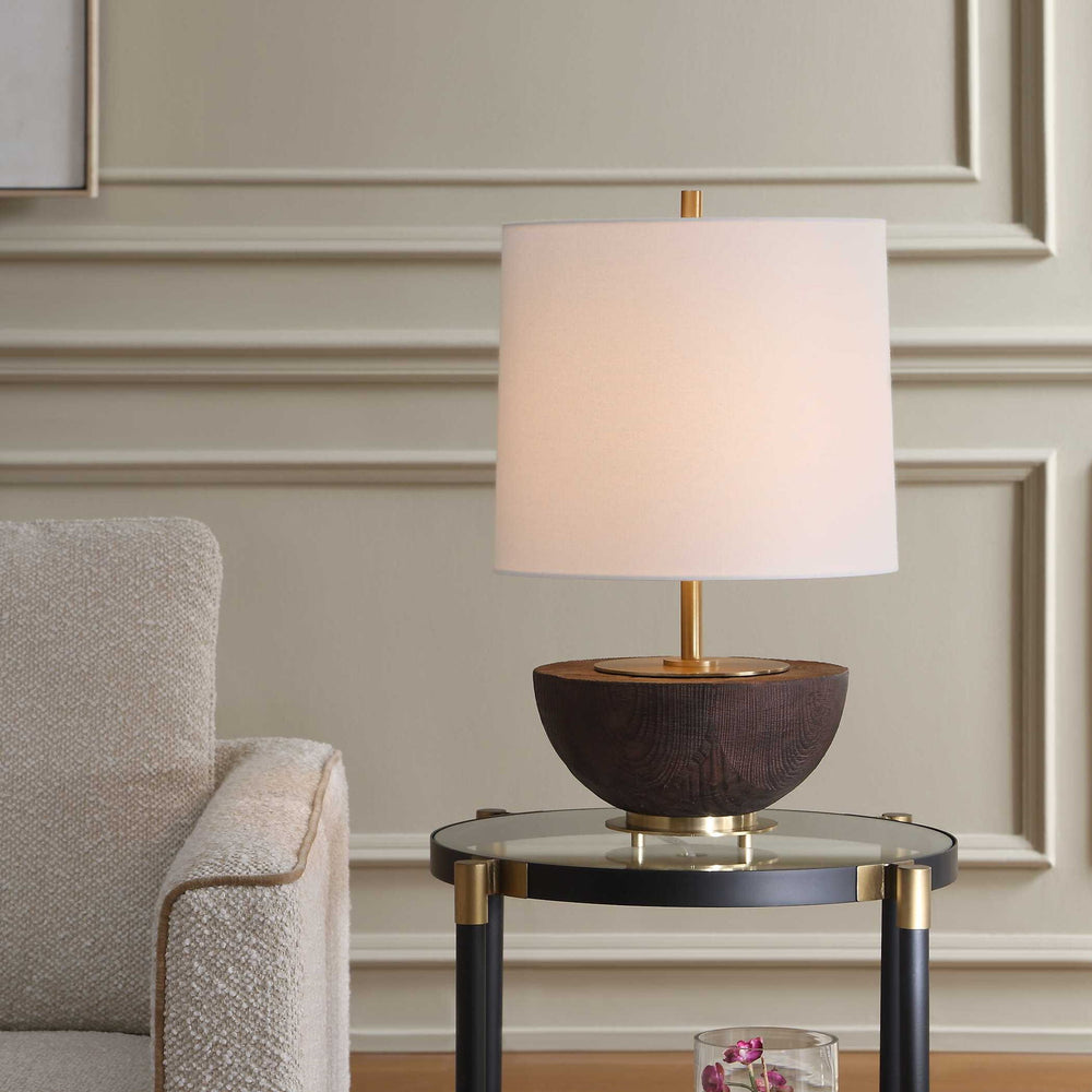 Kalo - Semi-Circular Table Lamp - Brown
