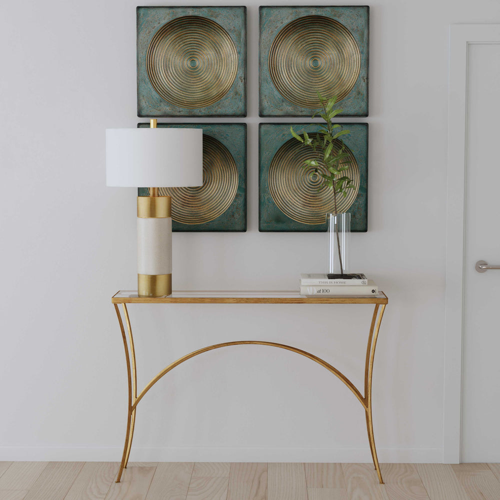 Sybil - Squares (Set of 2) - Antique Gold