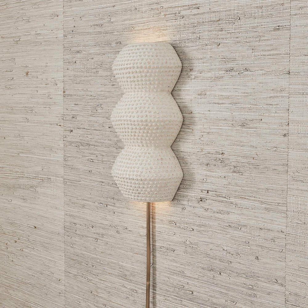 Glimmer - Sconce - White / Light Antique Brass