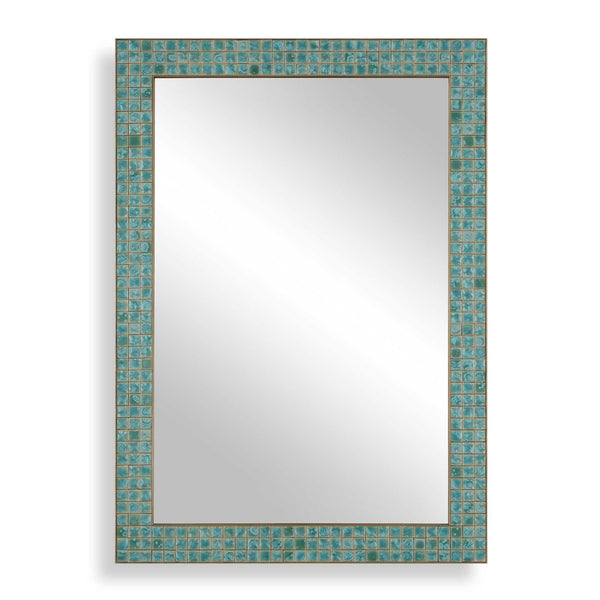 Coralie - Tile Mirror - Blue / Gold / Green