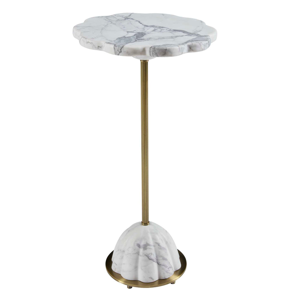 Demi Floret - Drink Table - Gold / White