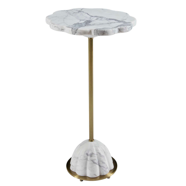 Demi Floret - Drink Table - Gold / White