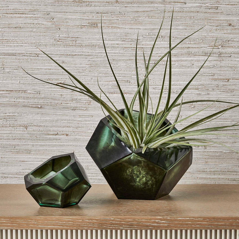 Emerald - Short Vases (Set of 2) - Green