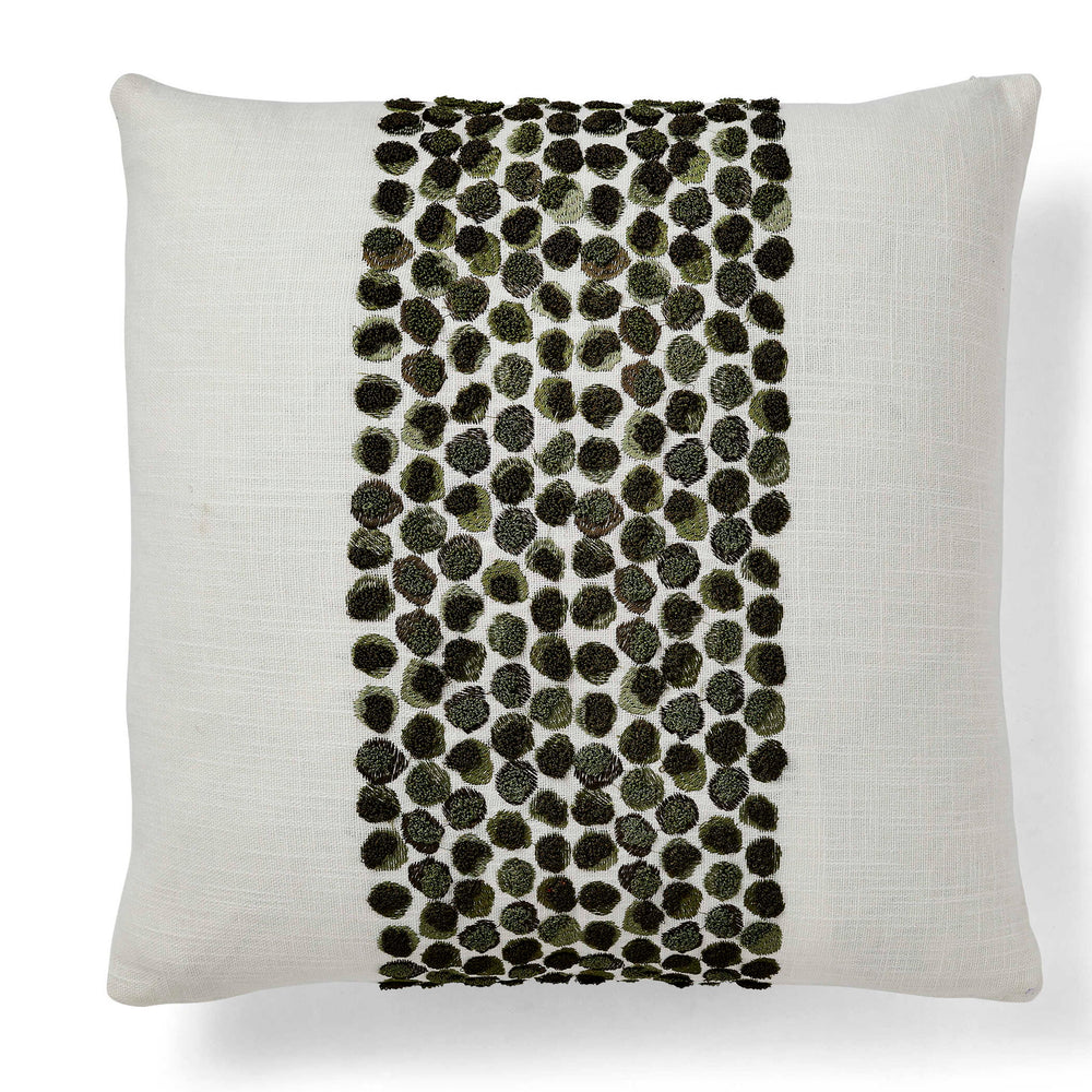 Fig Leaf - Pillow - Green / White