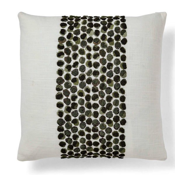 Fig Leaf - Pillow - Green / White